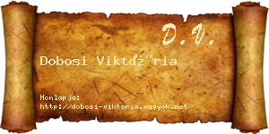 Dobosi Viktória névjegykártya